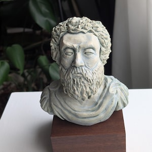 Marcus Aurelius Statue — Handmade Ceramic Statue of stoic Philosopher and Roman Emperor Marcus Aurelius