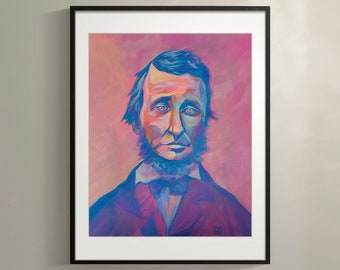 Henry David Thoreau Print — [§] Henry David Thoreau Print from Original Painted Portrait 8x10 / 11x14 / 16x20 Print