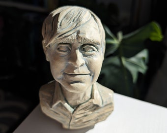 Ben Gibbard Statue —  Unique Mini Bust / Hand Sculpted Ceramic / Great Gift for Music Buffs, Postal Service Fans, & Death Cab for Cutie fans