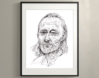 Thom Yorke Portrait — Poster Print of Thom Yorke  - 18x24, 16x20, 11x14, or 8x10