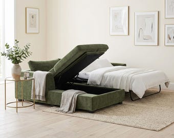 Sofá cama de cuero de 78 pulgadas, sofá cama extraíble, sofá convertible de cuero verde, sofá cama moderno para invitados, sofá de lujo compacto de cuero