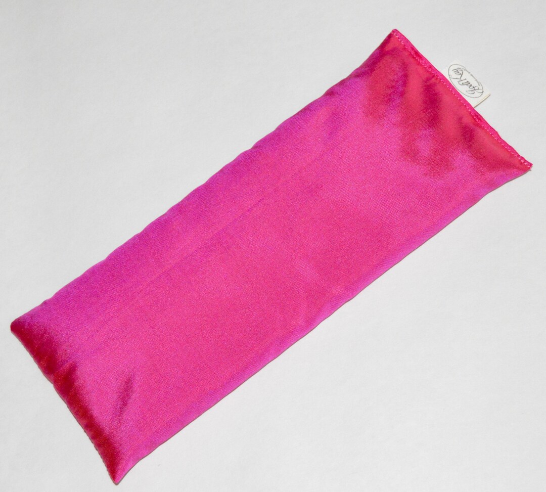 Silk Eye Pillow 8 or 10 Inches Long Red or Pink Yoga Eye Etsy