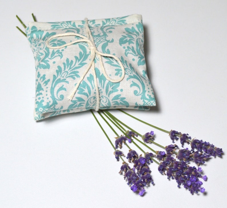 Refillable Lavender Drawer or Dryer Sachets with Hook and Loop Velcro-type Closure Set of 2, Reusable image 3