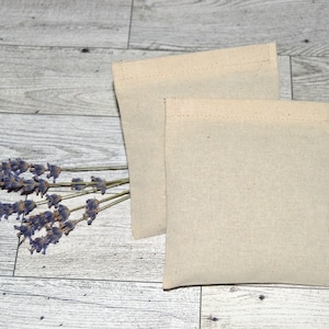 Refillable Lavender Drawer or Dryer Sachets with Hook and Loop Closure - Set of 2, Reusable