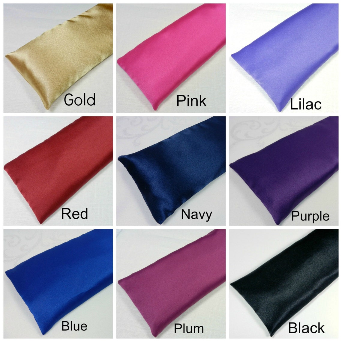 Satin Eye Pillow 8 or 10 Choose Color and Lavender Etsy