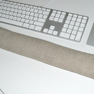 Extra Long 26 inch Keyboard Wrist Rest Fabric Options Filled With Flax Seed and Optional Lavender Buds - Computer Wrist Support