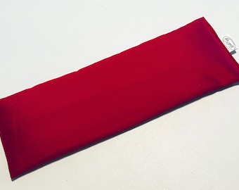 Silk Eye Pillow, 8 or 10 inches long - Red - Yoga Eye Pillow, Lavender Eye Pillow or Unscented Eye Pillow