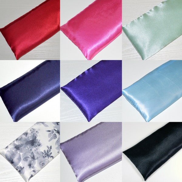 Satin Eye Pillow 8" or 10" choose color and lavender or unscented yoga eye pillow