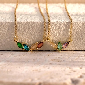 Personalized Family Birthstone Necklace, Birthstone Necklace, Custom Birthstone Jewelry, Mothers Necklace, Christmas Gift, Gift for Her