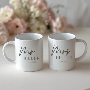 Personalized wedding gift mugs Mrs and Mr gift for wedding personalized mugs wedding gift man and woman Wedding