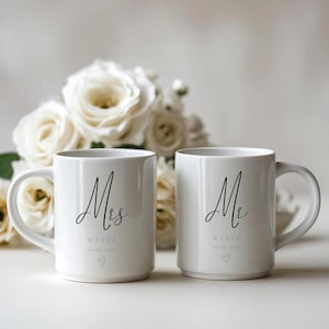 Personalized wedding gift mugs Mrs and Mr gift for wedding personalized mugs wedding gift man and woman Wedding