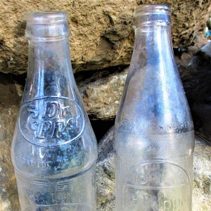 Dr Pepper Clear Glass Soda Bottle Cola Pop Hand Dug 10 2 4 Textured Raised Embossed Clock Face