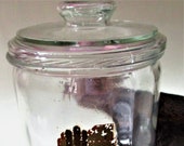Glass Cigar Jar Humidor Kitchen Canister Pretzel Chips School Supplies Cactus Motif Counter Storage Gift Vintage Display
