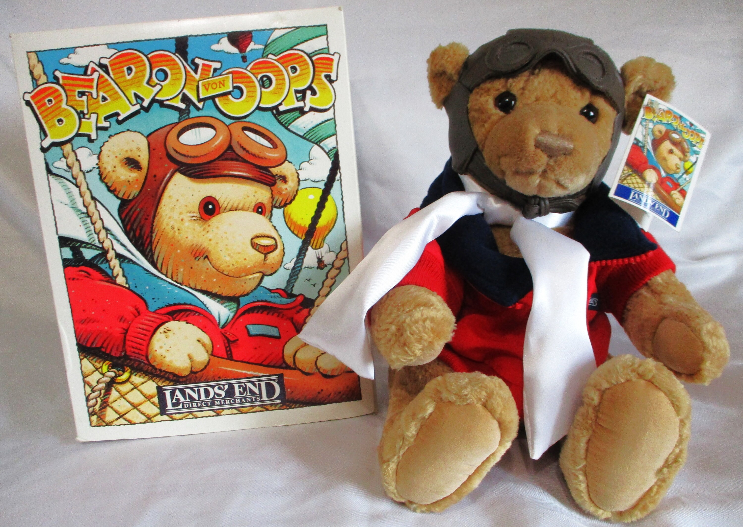 Vintage Lands End Authentic Gund Bear Plush Brown Teddy Bear