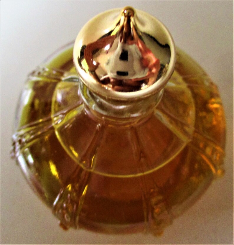 Avon Decanter ROYALE Bottle Love Bird of Paradise Womens Cologne Gold Royal Crown Raised 3D Glass Vintage Retired Rare Collectible Gift image 3