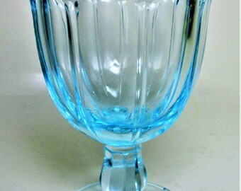 Glass Provincial Light Ice Blue Azure Tulip Fluted Noritake