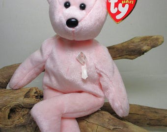 CURE Angel Bear Ty Beanie Babies Breast Cancer Awareness Retired