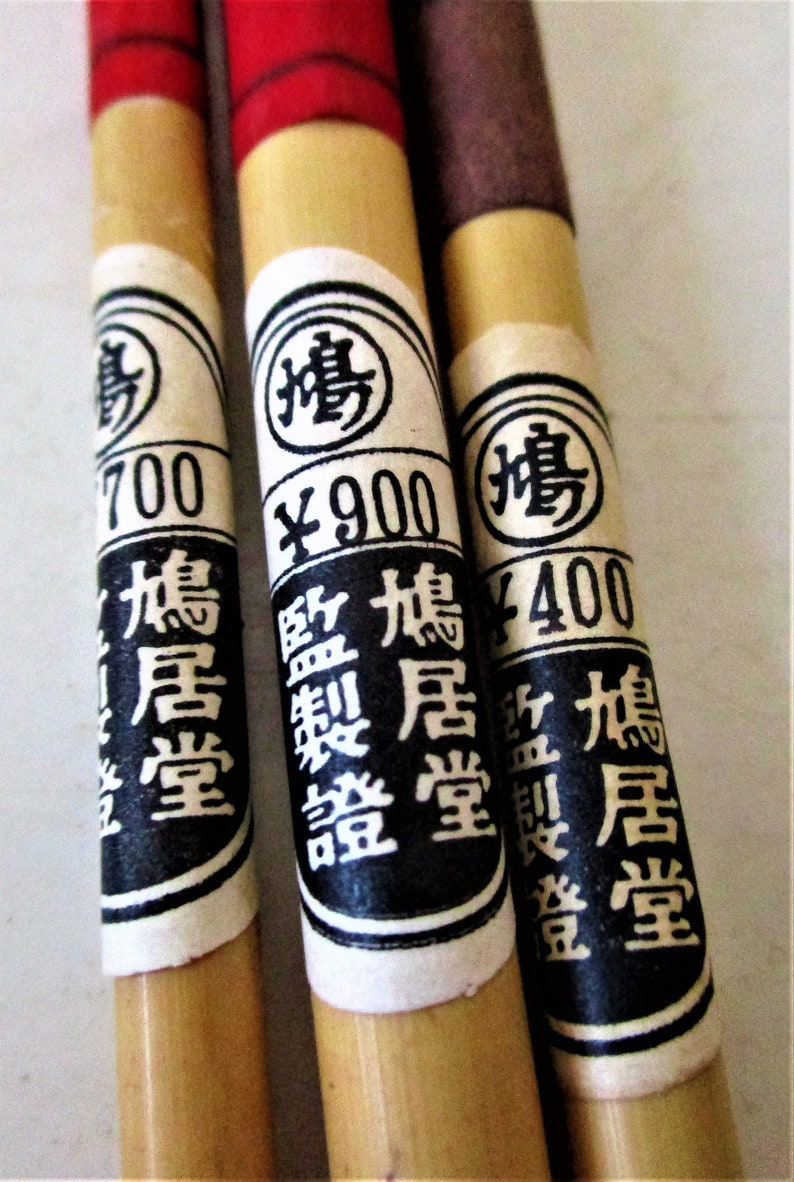 Japanese Calligraphy Set Brush Ink Well Inkstone Japan | Etsy