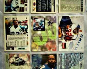 EMMITT SMITH 9 Card Lot NFL Dallas Cowboys Reflections EMMITT SMITH 9 Card Lot NFL Dallas Cowboys Reflections