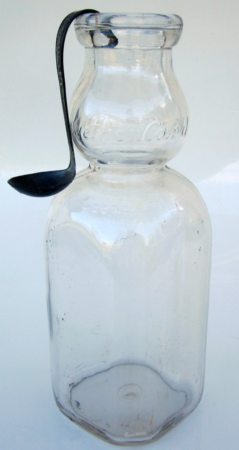 Milk Bottle Cream Top Spoon Netherland Dairy Syracuse NY Rare Etsy
