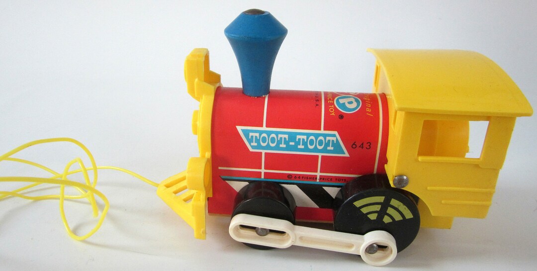 Vintage Fisher Price Toot Toot Train Pull Toy 1964 Child - Etsy
