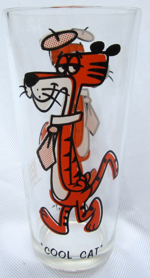Vintage Glass COOL CAT 1973 Pepsi WB Warner Brothers Looney Tunes