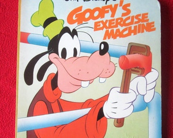 Disney Goofy Mickey Mouse Book Vintage Exercise Machine Donald Duck 1989 Collectible