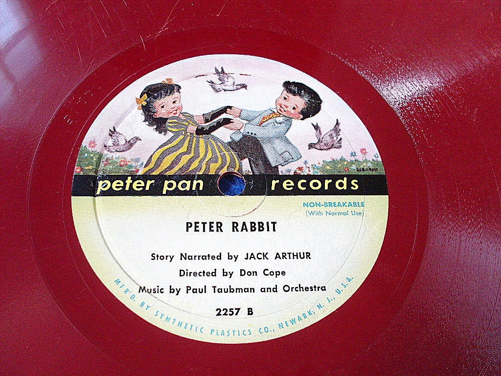 Peter Rabbit 45 Rpm Record Peter Pan Record Rabbit 1950s Children Pig Dance Vintage Toddler Gift ...