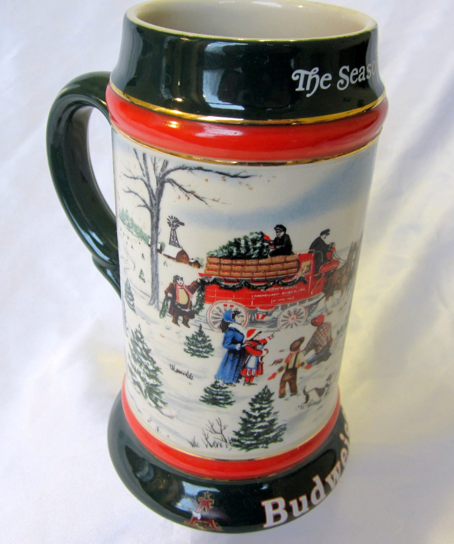 Budweiser Beer Stein 1991 Seasons Best Clydesdale Horses Etsy