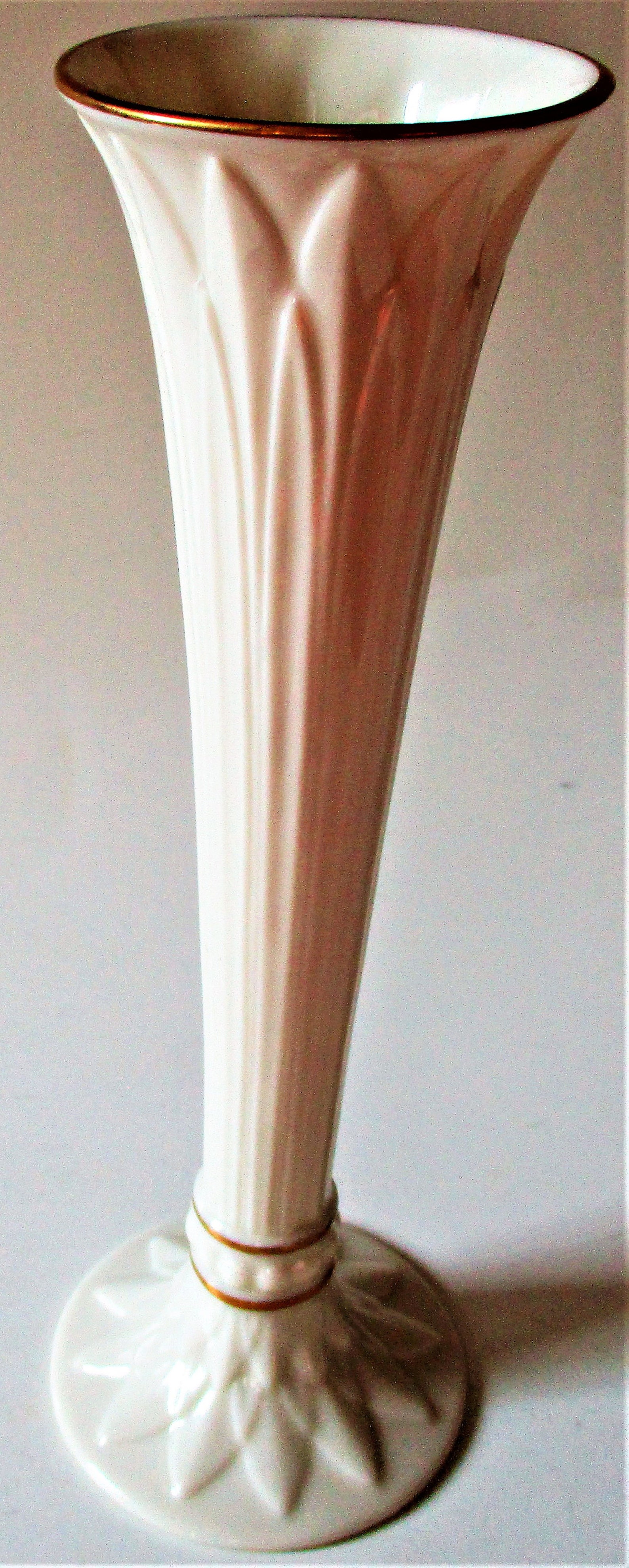Vintage Lenox Bud Vase 24K Gold Pedestal Fluted Fine China Etsy