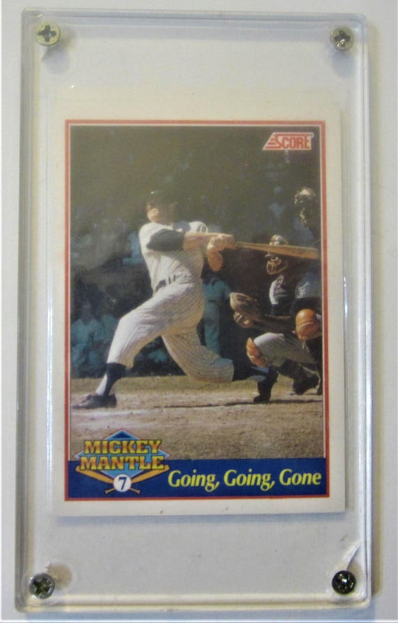 Mickey Mantle Baseball 1991 Score Promo Insert Hall Fame HOF #4 No. 4574 NY  Yankees Rare Find Unique Xmas Gift Yanks - Etsy