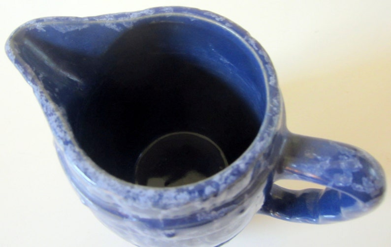 Blue Pitcher Creamer Ranch House USA Barrel Design Collectible Gift ...