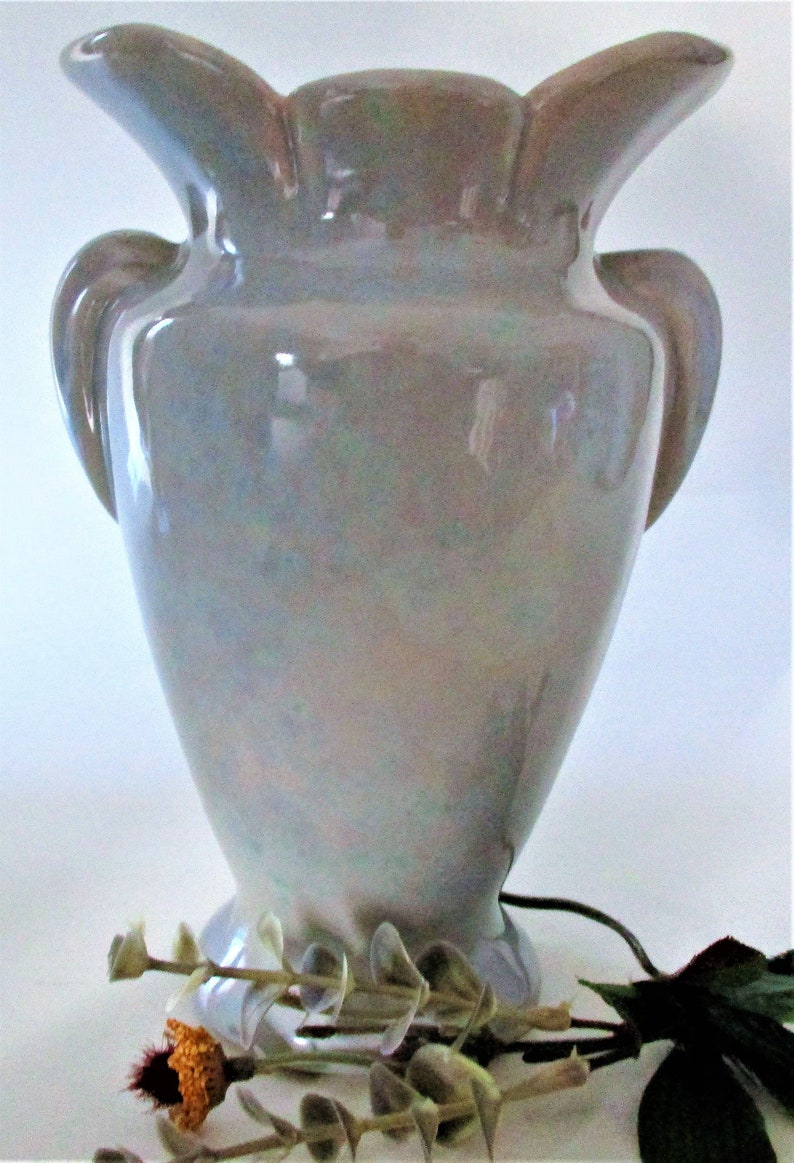 Vintage Gonder Usa Vase Planter Floral Flower Double Handle Etsy