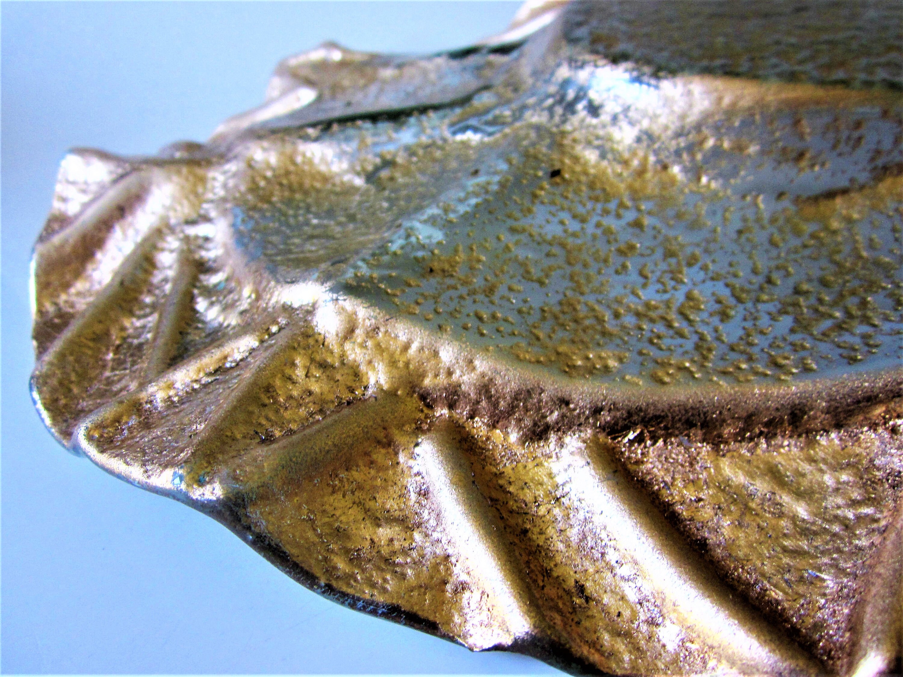 Italy Hand Made Floral Design Italian Art Glass Plate Platter Tray