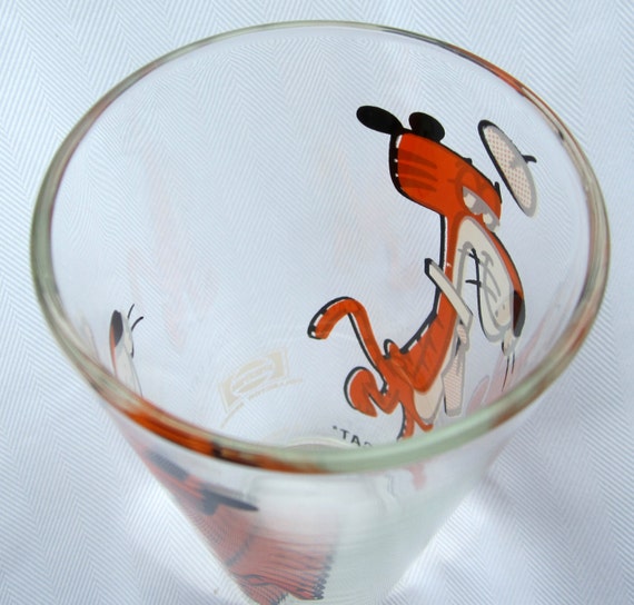 Vintage Glass COOL CAT 1973 Pepsi WB Warner Brothers Looney Tunes