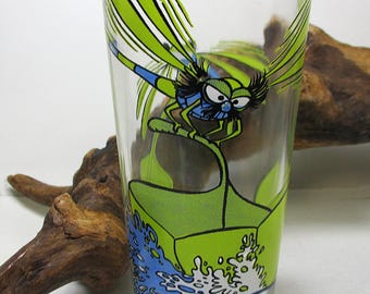 Glass Tumbler EVINRUDE Mug 1977 The Rescuers Bianca Cartoon Movie Character Orphan Walt Disney Heavy Vintage Collectible Perfect Gift USA