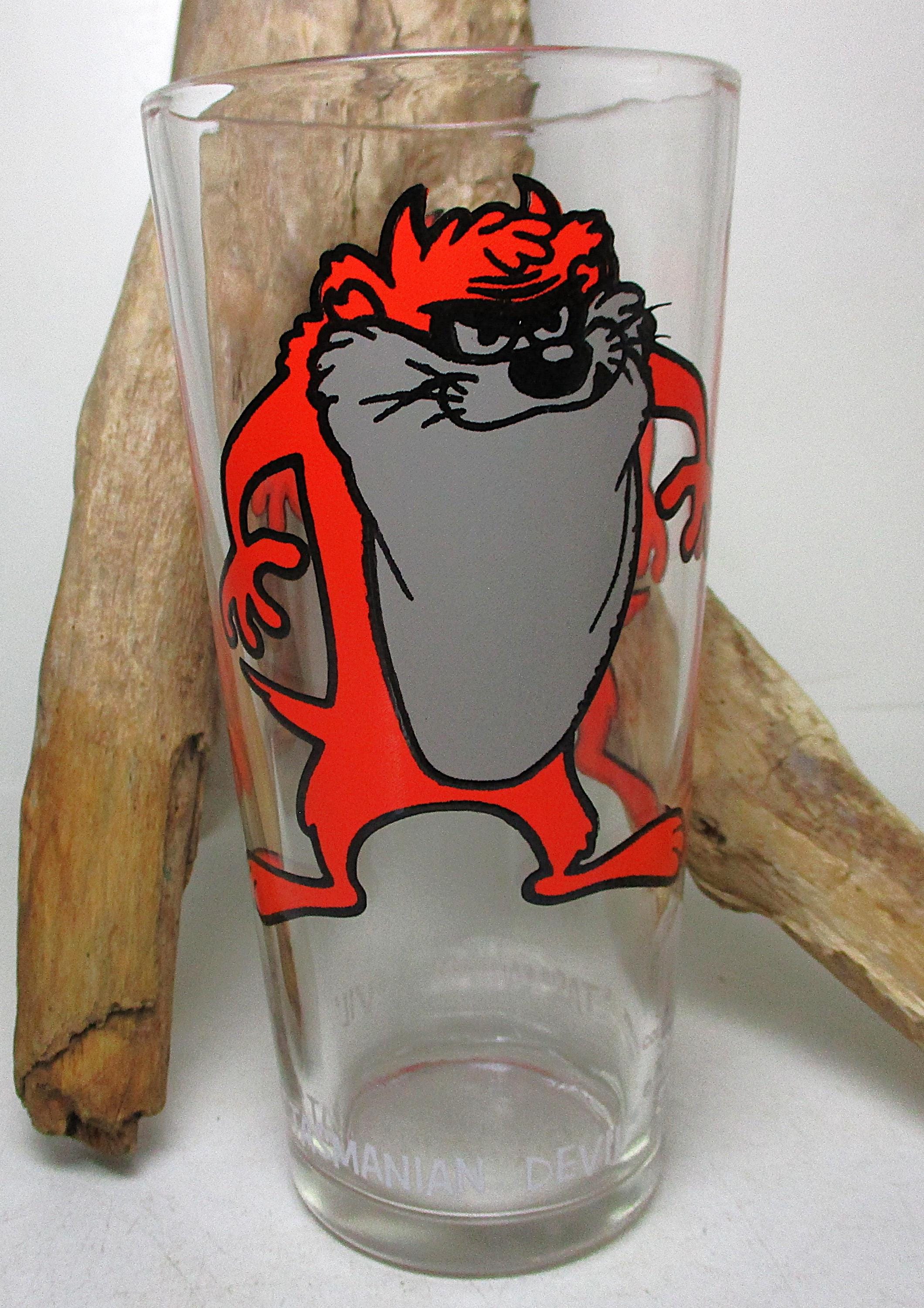 Glass TASMANIAN DEVIL 1973 Pepsi WB Looney Tunes Tall Tumbler