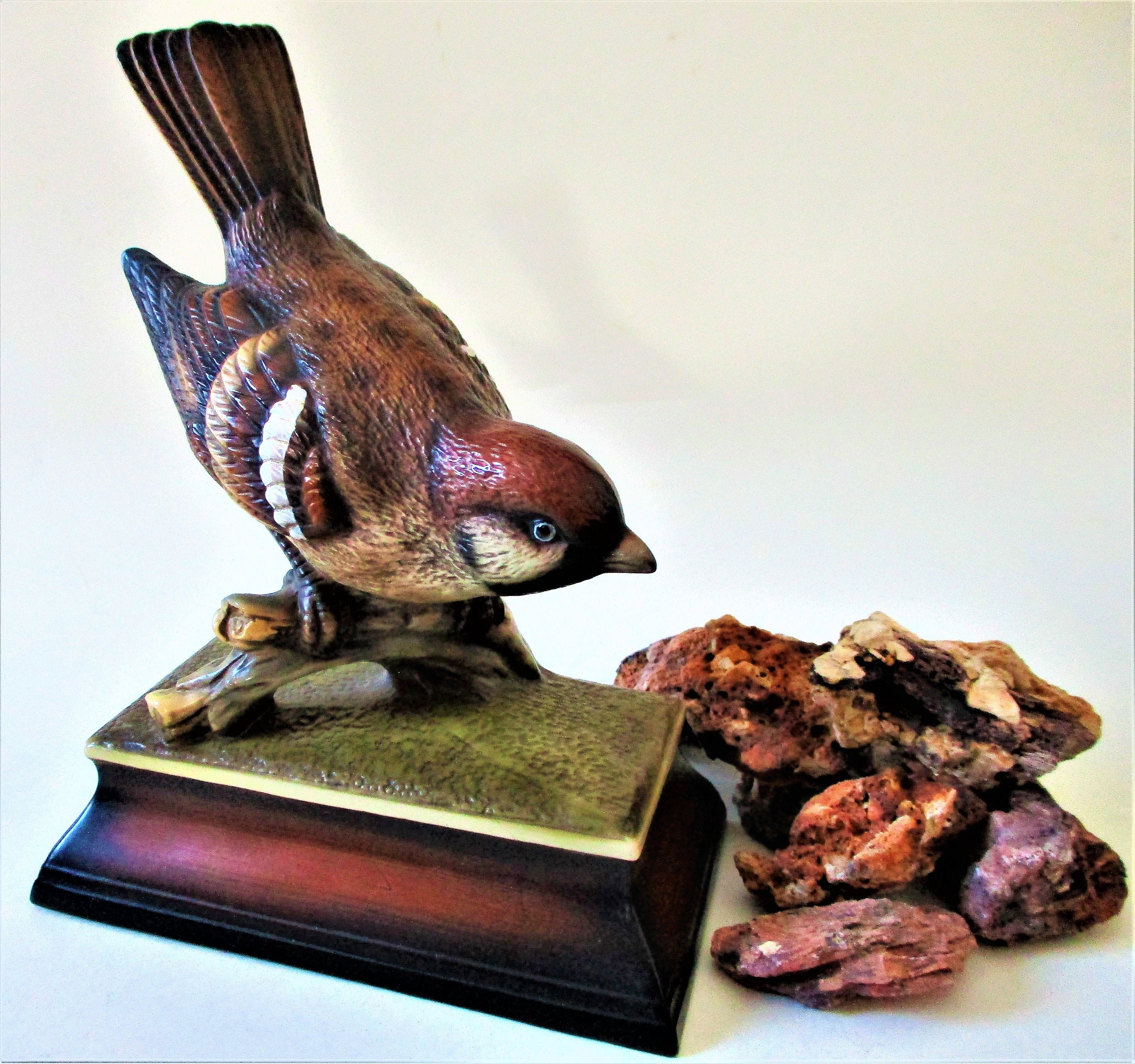 Bird Black Brown M.takai Sparrow Japan Collectible Vintage