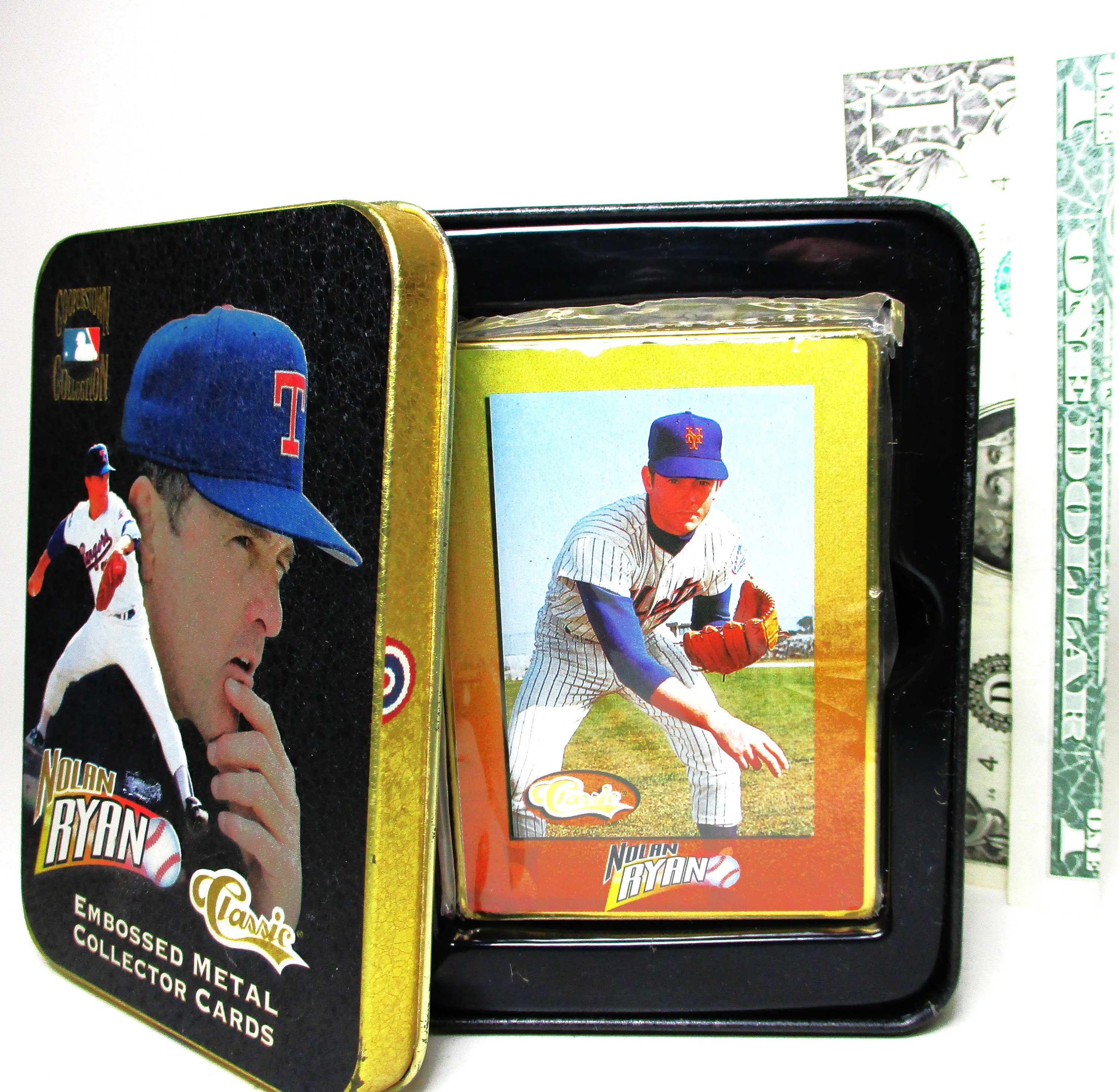 Cooperstown Collection Set of 5 Nolan Ryan Embossed Metal