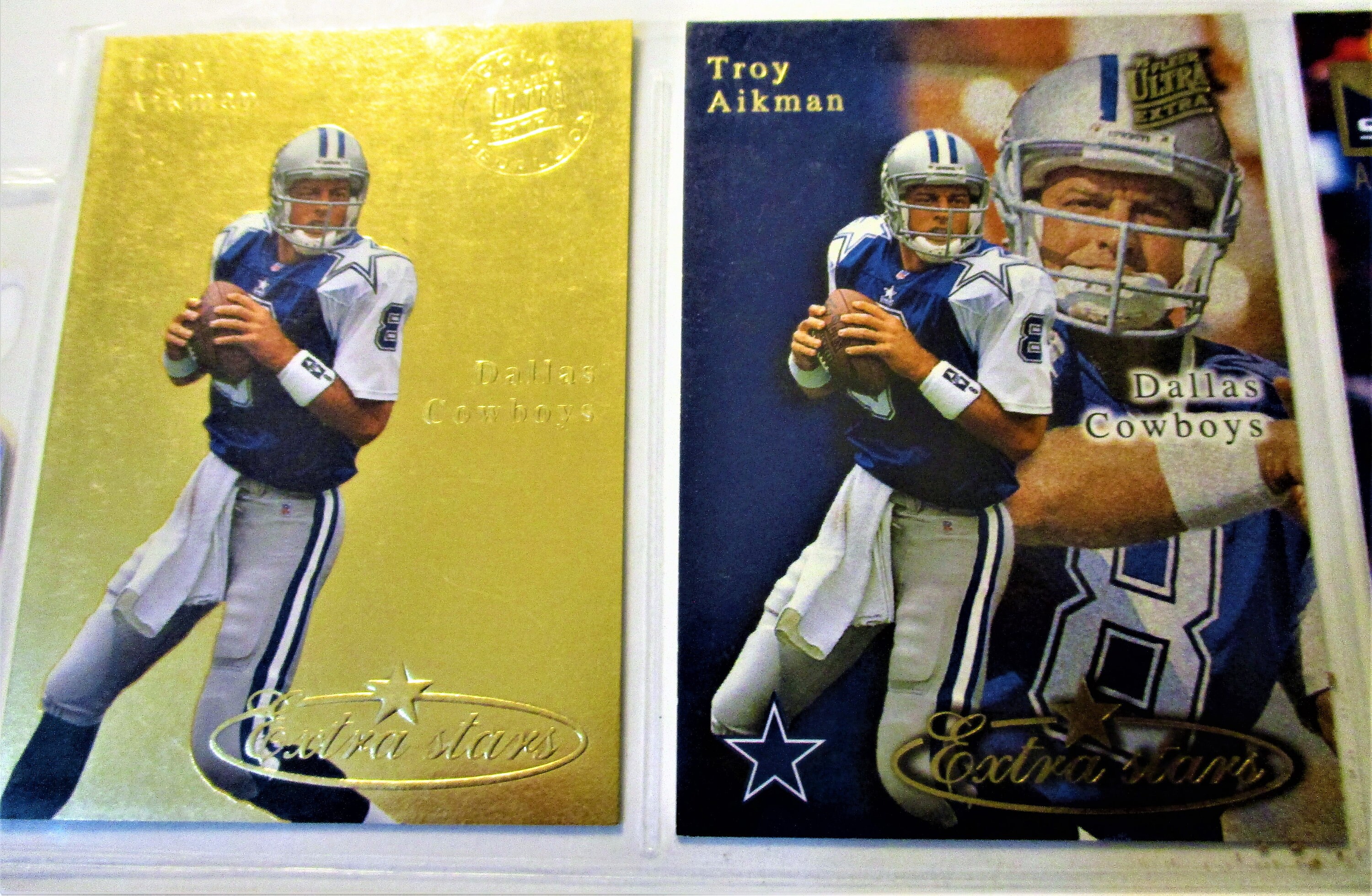 DALLAS COWBOYS 3 CARD PLAQUE TROY AIKMAN DEION SANDERS