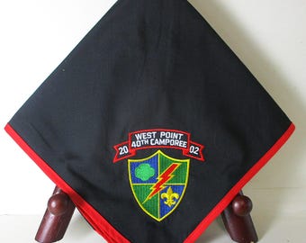 Vintage National Scout 2002 USMA Military West Point International 40th Camporee Boy Scouts BSA Patch Embroidered Neckerchief USA Gift Rare