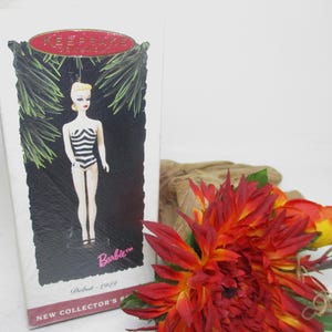 Vintage 1994 Hallmark Keepsake Ornament Barbie Debut 1959 #1 in Series Xmas 3D Christmas Decoration Keepsake Holiday Tree Gift Collector USA