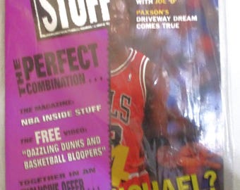 Michael Jordan NBA Inside Stuff Sealed Magazine Vol #4 Cover 1993 Fleer NBA Cards Vintage Basketball Team Chicago Bulls Xmas Gift Rare Find