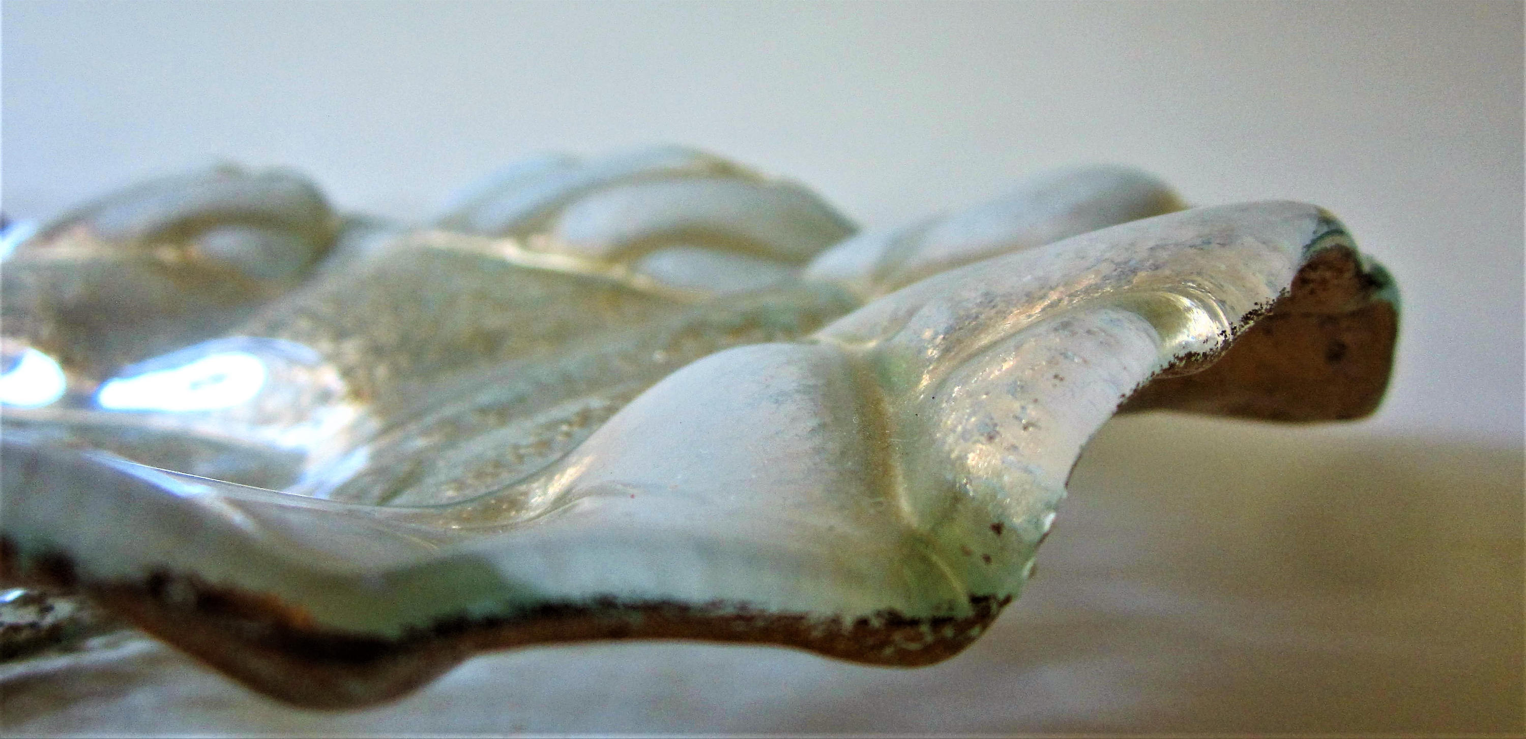 Italy Hand Made Floral Design Italian Art Glass Plate Platter Tray