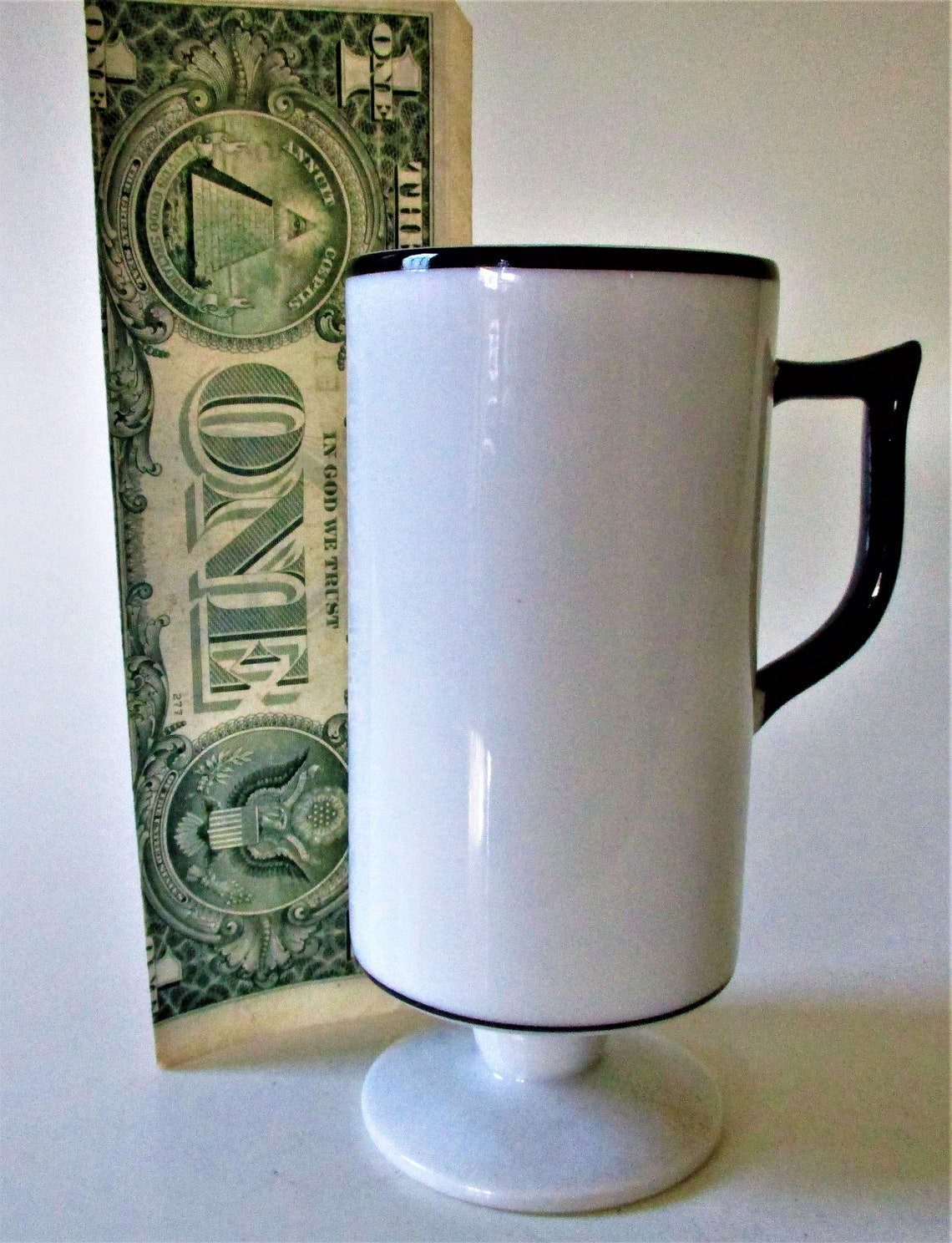 COFFEE MUG Shot Espresso Capa Negra Tall White Black Japan Etsy