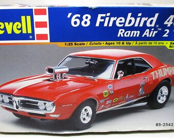 Vintage Model 1968 Pontiac Firebird 400 Ram Air Car Rare Revell 2 'n 1 Kit Decals Sealed Goodyear Tires Hot Rod New Factory Gift Limited USA