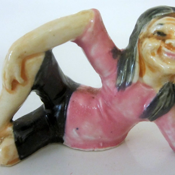 Salt Shaker Girl Figurine Porcelain
