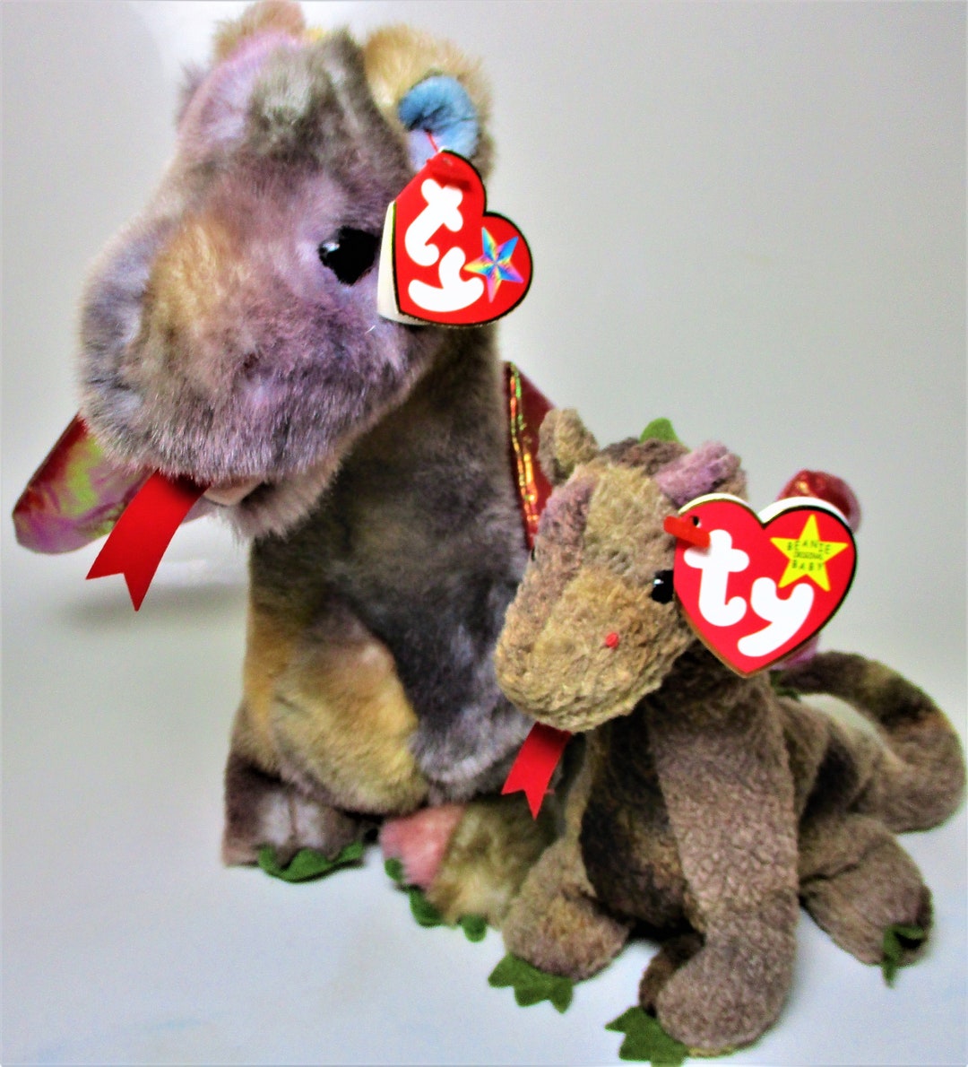 Ty Beanie Baby SCORCH the DRAGON Large Buddy Retired 1998 Original