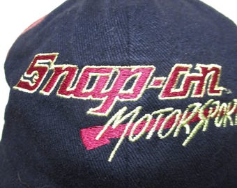 Vintage Snap On 75th Anniversary Motorsports NASCAR Racing Hat Cap Factory Embroidered Logo Gift Idea Race Car Driver Rare Collectible