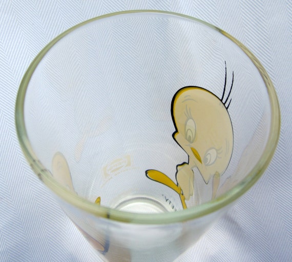 Vintage Glass TWEETY BIRD 1973 Pepsi WB Warner Brothers Looney
